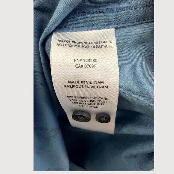 TravisMathew Sidetracked Button Down Shirt NWT Blue Print S - Picture 9 of 9